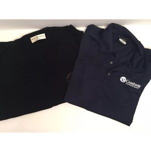 Golf Polo Blue Dri-Fit, Black Pull Over Vest M